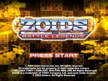 Zoids - Battle Legends screen shot title